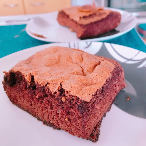 👩‍🍳可可戚風蛋糕 : 廖包包一起做