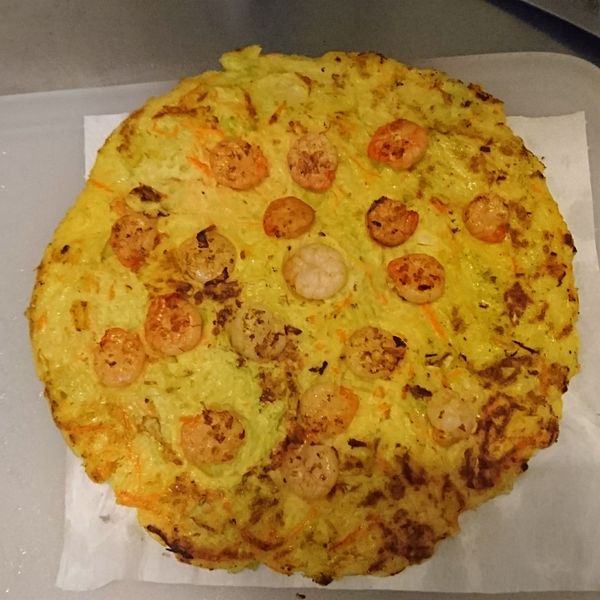 蝦仁高麗菜煎餅 : 莫可娜一起做