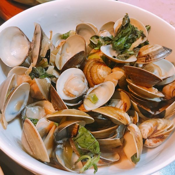 九層塔炒蛤礪：Jessica Huang 一起做