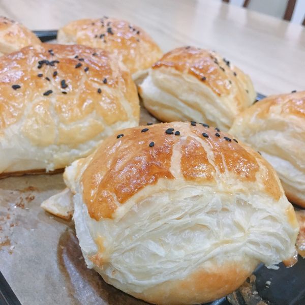 👩‍🍳起士肉鬆麵包 : 美欣一起做