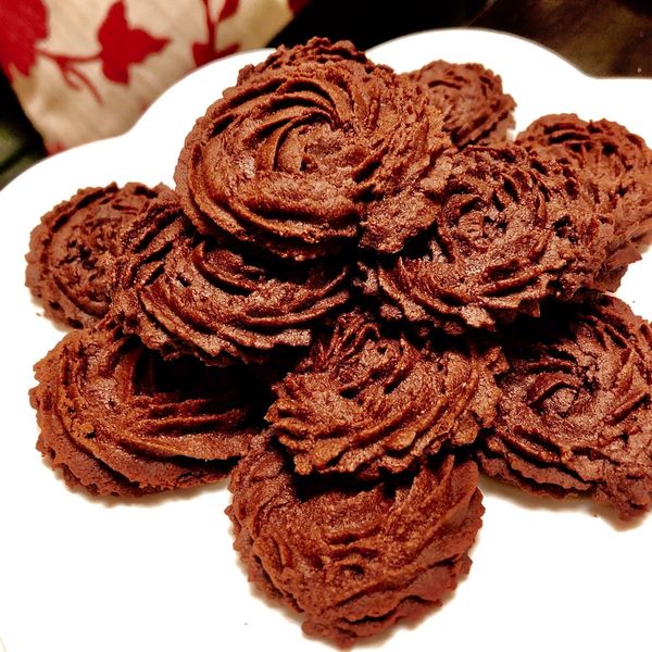 (附圖) ✿ 手工巧克力擠花餅乾 : Wendy Peng一起做