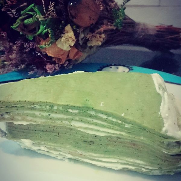 好像很厲害的抹茶千層蛋糕❤ : hj一起做