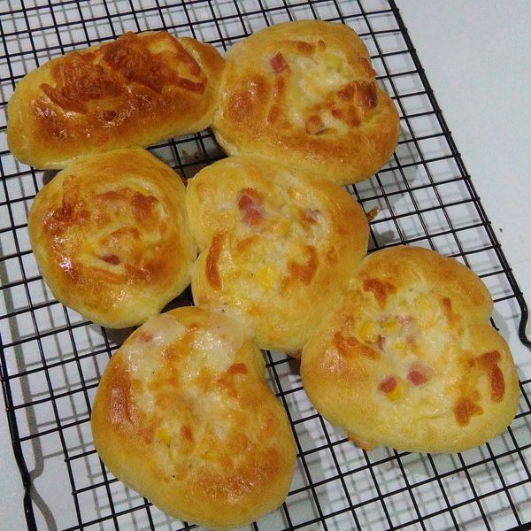 玉米培根愛心麵包 : 張心心一起做