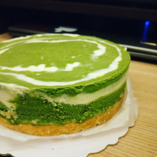 斑馬條紋日式抹茶乳酪蛋糕（6吋、免烤箱） : Lin Jin-Yu一起做