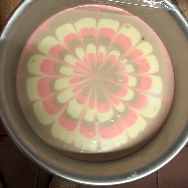 三色拉花生乳酪蛋糕(6吋、免烤箱):Ru 一起做