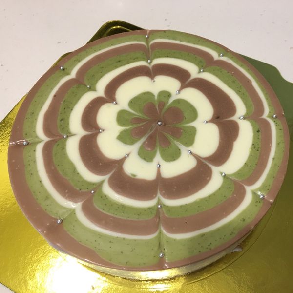 三色拉花生乳酪蛋糕(6吋、免烤箱):shanna 一起做