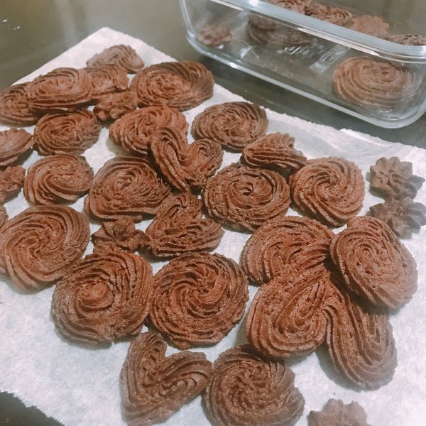 (附圖) ✿ 手工巧克力擠花餅乾 : Ling Lin一起做