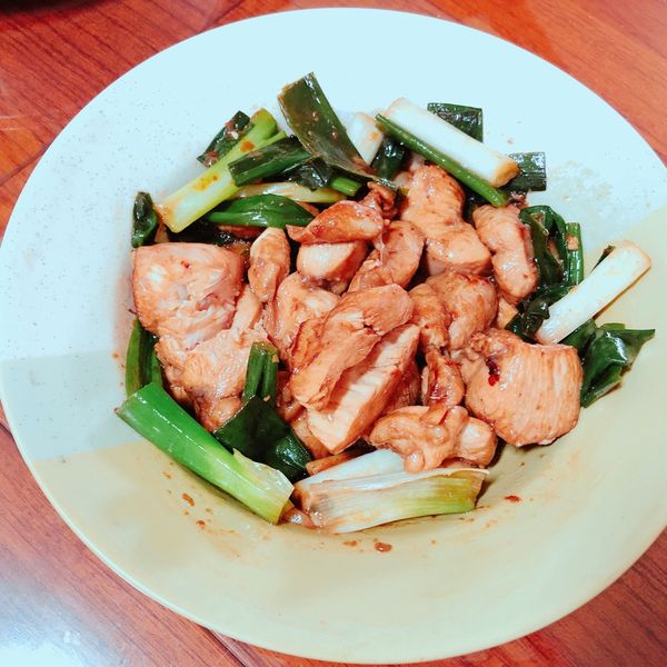 蔥爆嫩炒雞片 醬汁比例讚👍🏻 : APRIL💋一起做