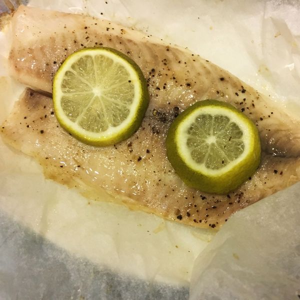 ♥我的手作料理♥  烤紙包魚 : 戀抹茶一起做