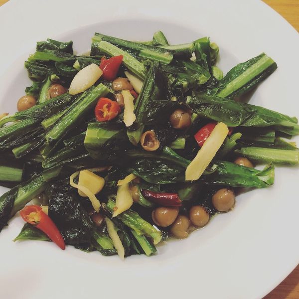 ♡破布子炒山蘇♡ : Jim Lin一起做