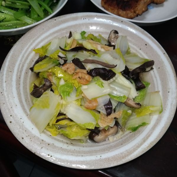 娃娃菜炒豆皮 : 小兔媽咪一起做