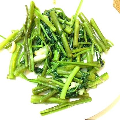 蒜香空心菜：綿花糖 一起做