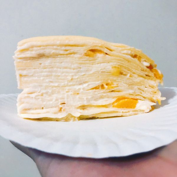 芒果千層蛋糕：憶靜 一起做