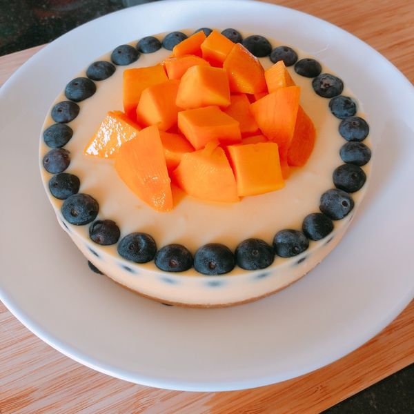 芒果生乳酪蛋糕【影片】無鮮奶油免烤箱 : Wuting一起做