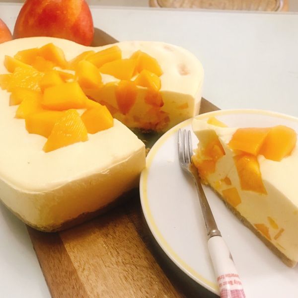 【免烤箱】芒果生乳酪蛋糕 : 謝鳳珍一起做