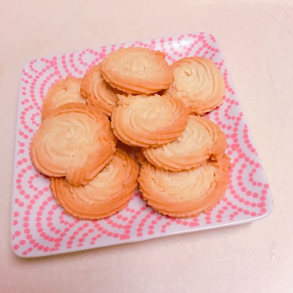 原味、可可擠花餅乾 : 茶一起做