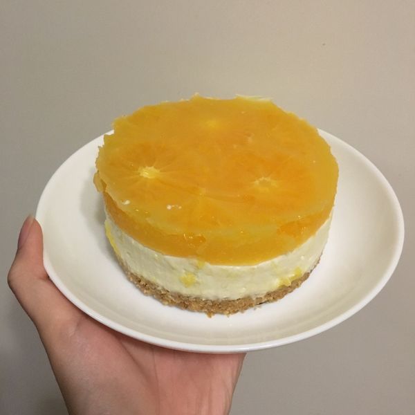 👩‍🍳免烤箱～香橙🍊起士乳酪蛋糕 : Charlene Wu一起做