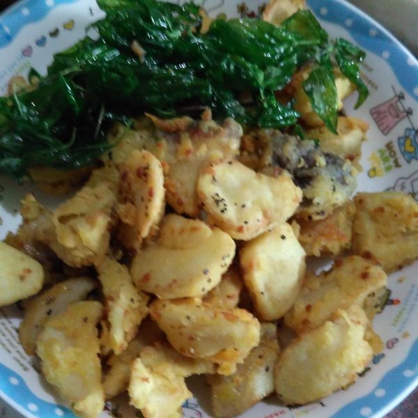 夜市美食-酥炸杏鮑菇 : 蘭心一起做