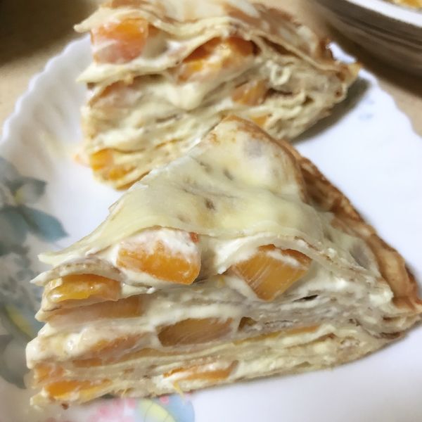 芒果千層蛋糕：小靜 一起做