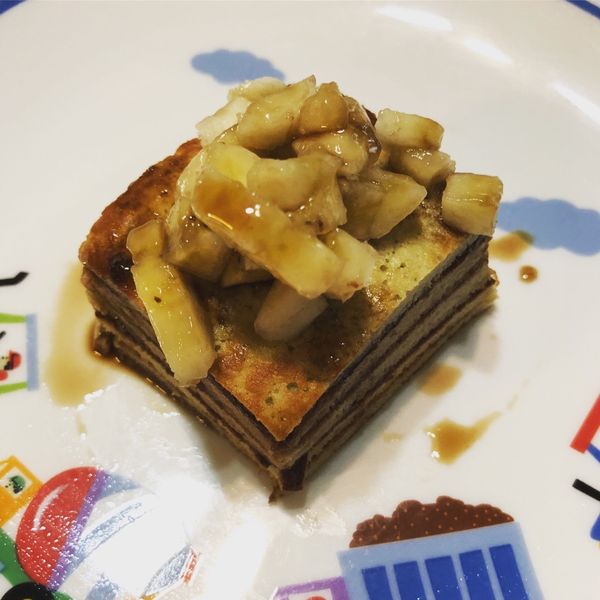 簡單鬆餅🥞香蕉雞蛋煎一煎佐黑糖 : Kristie Chen一起做