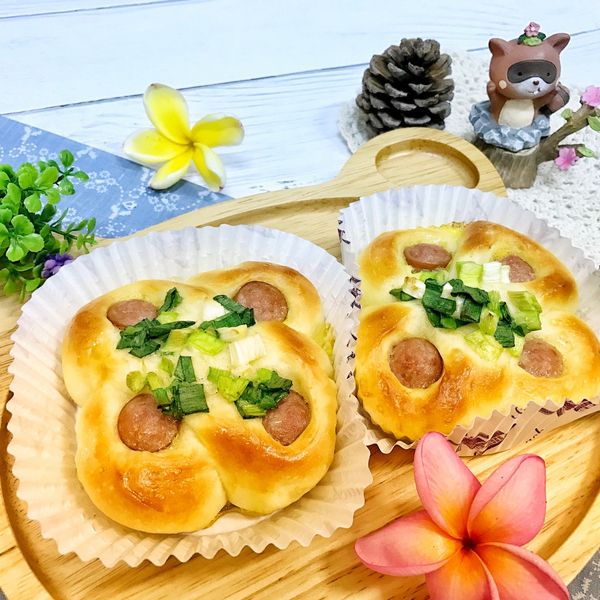 蔥花熱狗麵包 : Wan Chiao一起做