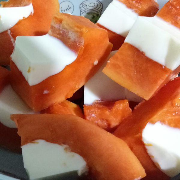 木瓜牛奶凍 [超簡易15分鐘食譜]：cocki 一起做