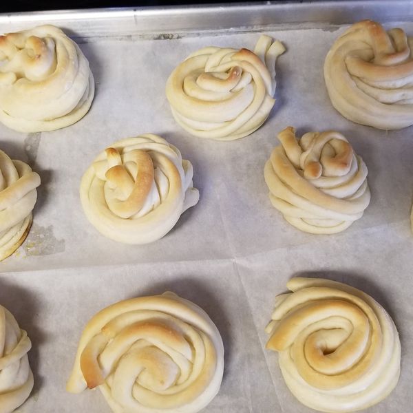 奶油烤饅頭。Panasonic蒸氣烘烤爐 : Wa Wa 一起做