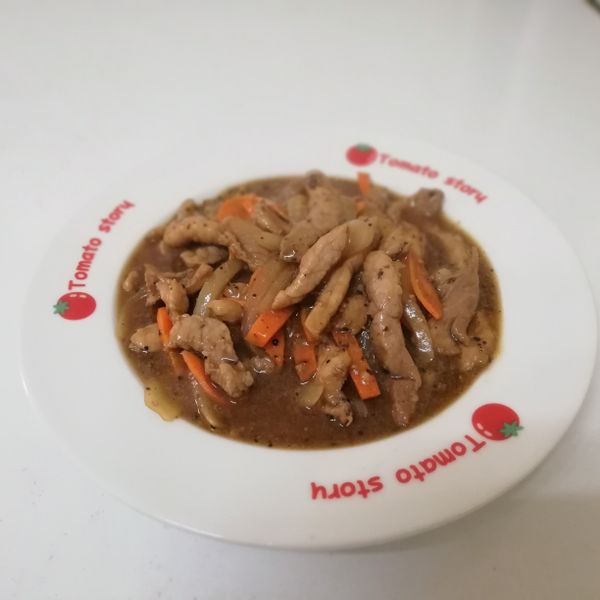 鐵板料理的熱門菜～黑胡椒洋蔥豬柳 : 郭婷一起做