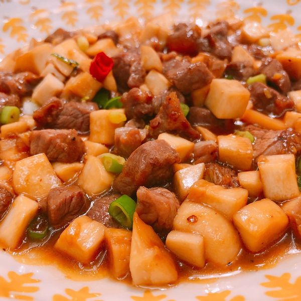 辣炒杏鮑牛肉粒【影片】:米米 一起做