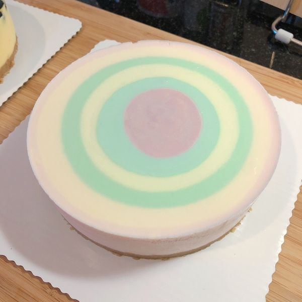 🌈馬卡龍彩虹乳酪蛋糕免烤箱 : Wuting一起做