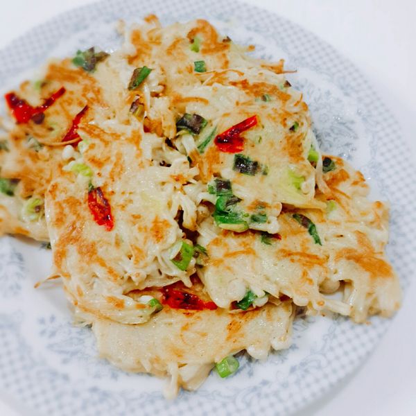 金針菇煎餅 : 安綺小姐一起做