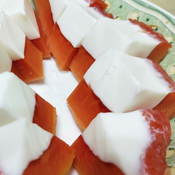 木瓜牛奶凍 [超簡易15分鐘食譜]：克莉叮叮 一起做