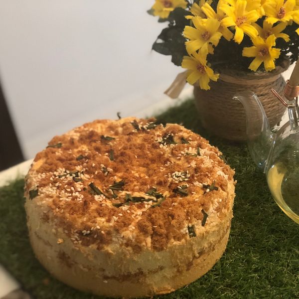 香蔥肉鬆戚風蛋糕 : 裔裔一起做