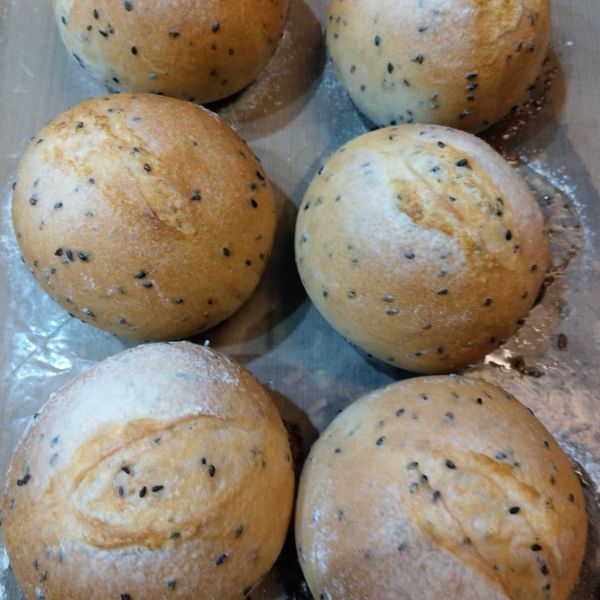 芝麻軟法麵包 : Iris敏一起做