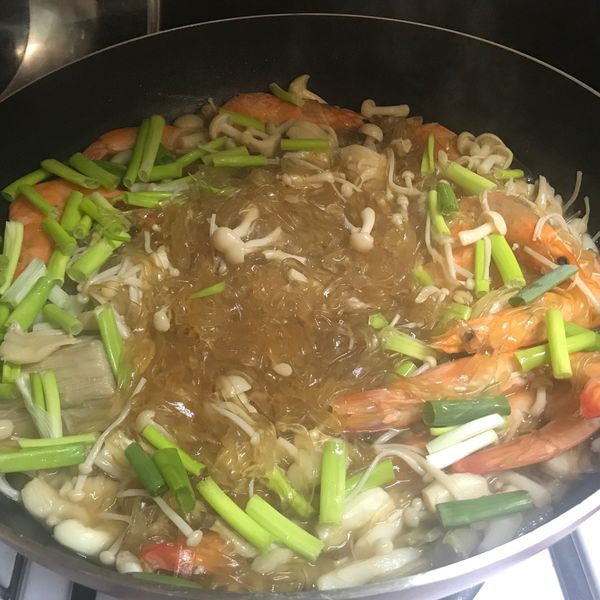 鮮蝦粉絲煲   【好菇道好食光】 : TF LU一起做