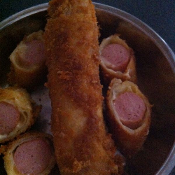 【自制简单芝士香肠面包】 : Sai Leng Choon一起做