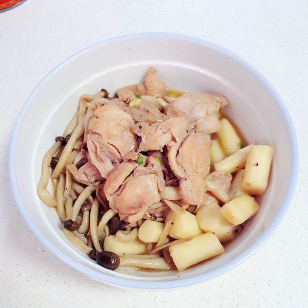山藥菇茹燒雞 : Lily一起做