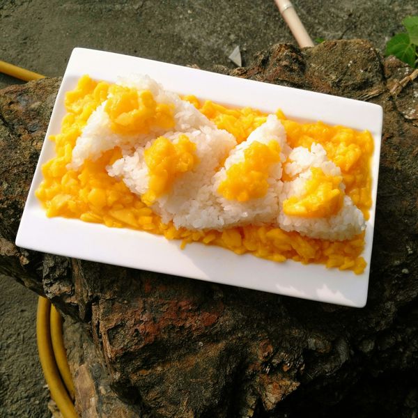 焦糖芒果創意米糕 : 小年一起做