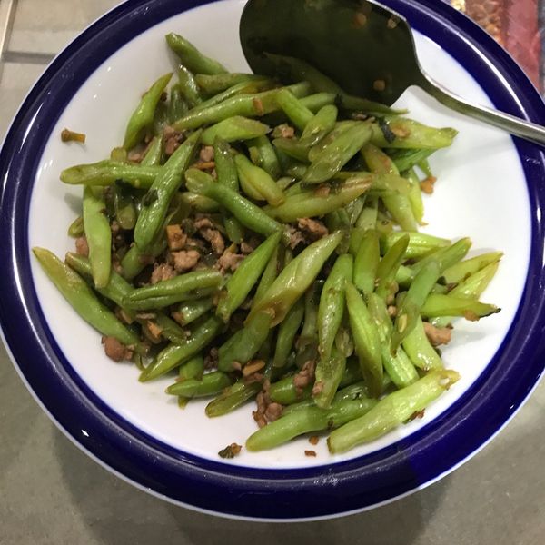 [脆炒四季豆肉末]簡易家常菜：巴勇妹 一起做