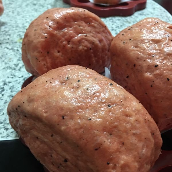 火紅似的火龍果饅頭 : 涵乖乖一起做