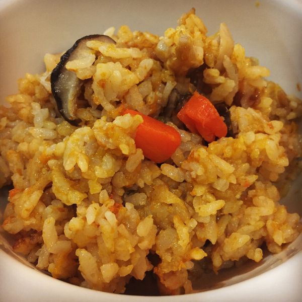 一口接一口菇菇南瓜炊飯 : Y一起做