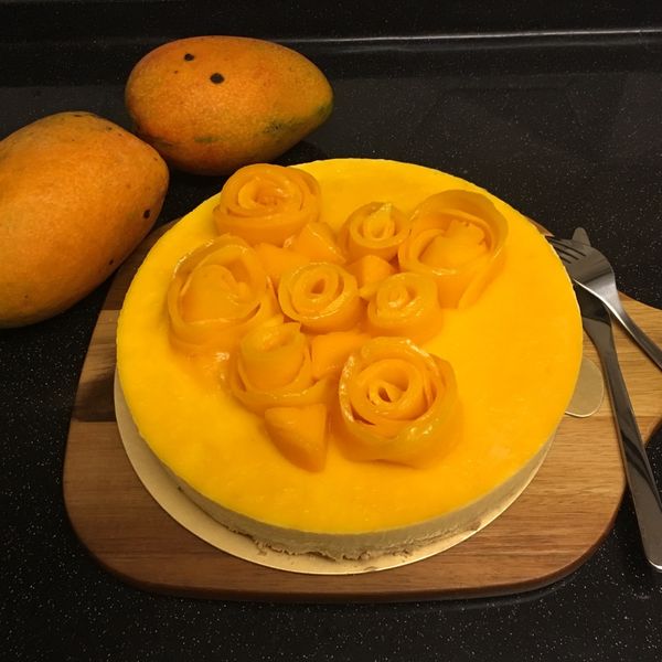 芒果凍可爾必思乳酪蛋糕 : Eva Wu一起做