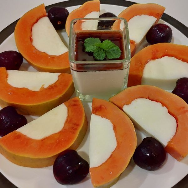 木瓜牛奶凍 [超簡易15分鐘食譜]：Maureen Pan 一起做