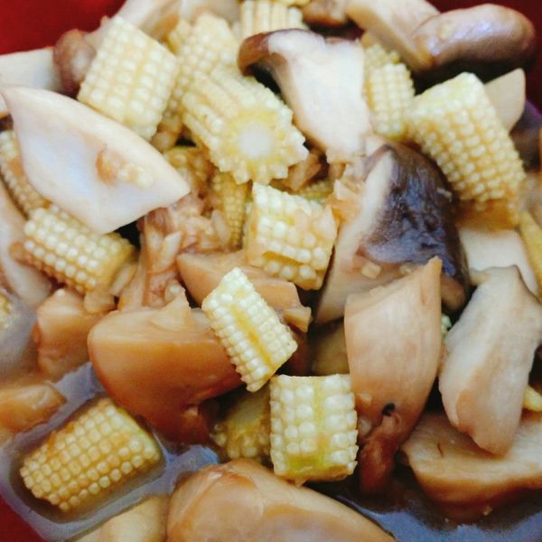 醬燒奶油杏鮑菇玉米筍 : Zn Lai一起做
