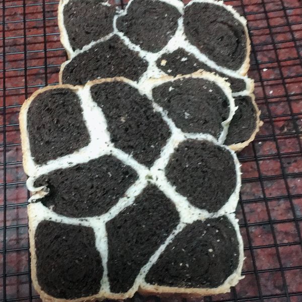 麵包機-牛奶巧克力長頸鹿動物花紋吐司❤! : Angel Cheng一起做