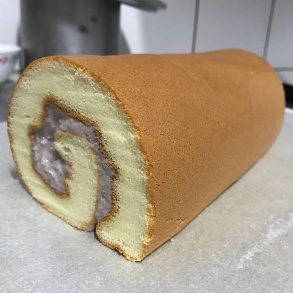 芋泥蛋糕卷 : 丫噗噗幸福烘焙食坊一起做