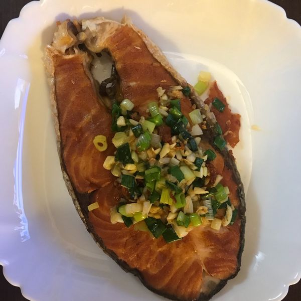 蒜香奶油鮭魚 : Chloe’s cuisine 一起做