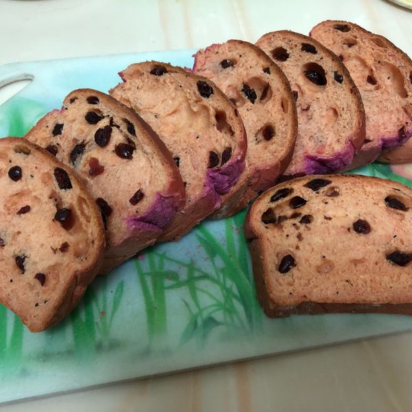 火龍果吐司（麵包機） : 粉圓萌萌一起做