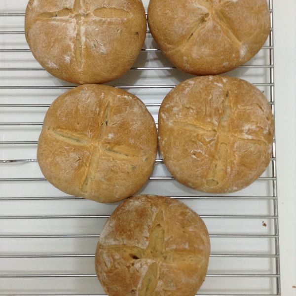 【烘培筆記】免揉。鄉村麵包：鄭慧文 一起做