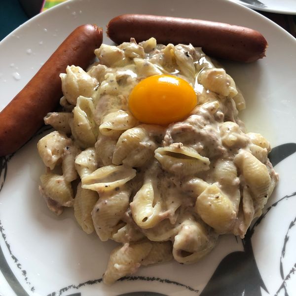 酪梨煙肉白汁意粉[自家製白汁]：Aegean Kitchen  一起做